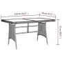 Mesa de jardín ratán PE y acacia maciza gris 130x70x72 cm de vidaXL, Mesas de jardín - Ref: Foro24-318696, Precio: 143,68 €, ...