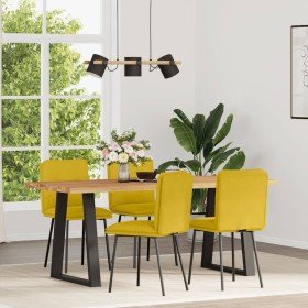 Sillas de comedor 4 unidades terciopelo amarillo en Sillas de comedor | Comprar online en Foru.es
