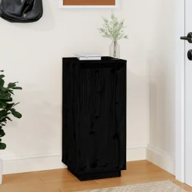 Armario zapatero de madera maciza de pino negro 35x35x80 cm de vidaXL, Zapateros y organizadores de calzado - Ref: Foro24-813...