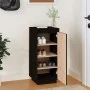 Armario zapatero de madera maciza de pino negro 35x35x80 cm de vidaXL, Zapateros y organizadores de calzado - Ref: Foro24-813...