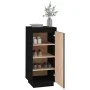 Armario zapatero de madera maciza de pino negro 35x35x80 cm de vidaXL, Zapateros y organizadores de calzado - Ref: Foro24-813...