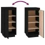 Armario zapatero de madera maciza de pino negro 35x35x80 cm de vidaXL, Zapateros y organizadores de calzado - Ref: Foro24-813...