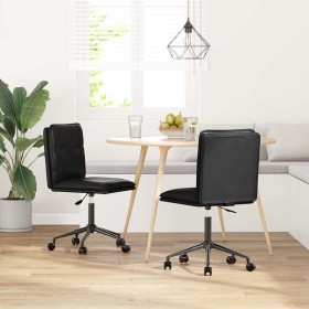 Sillas de comedor 2 unidades cuero sintético negro en Sillas de comedor | Comprar online en Foru.es