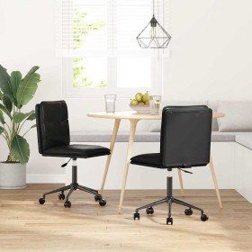 Sillas de comedor 2 unidades cuero sintético negro en Sillas de comedor | Comprar online en Foru.es