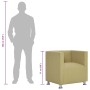Sillón en forma de cubo de tela verde en Sillones | Comprar online en Foru.es
