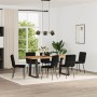 Silla de comedor 6 unidades terciopelo negro en Sillas de comedor | Comprar online en Foru.es