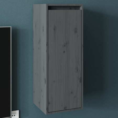 Armario de pared de madera maciza de pino gris 30x30x80 cm de vidaXL, Estantes y estanterías - Ref: Foro24-813499, Precio: 48...