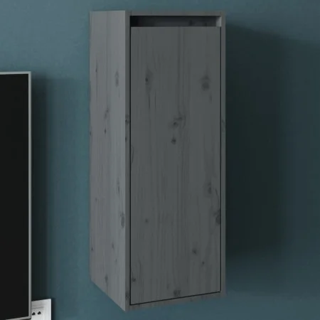 Armario de pared de madera maciza de pino gris 30x30x80 cm de vidaXL, Estantes y estanterías - Ref: Foro24-813499, Precio: 48...