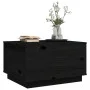 Solid black pine wood coffee table 60x50x35 cm by vidaXL, Coffee table - Ref: Foro24-813419, Price: 80,57 €, Discount: %