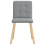 Sillas de comedor 6 unidades de tela gris claro en Sillas de comedor | Comprar online en Foru.es