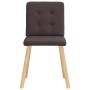 Sillas de comedor 6 unidades tela marrón oscuro en Sillas de comedor | Comprar online en Foru.es