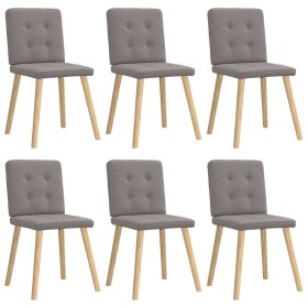 Sillas de comedor 6 unidades de tela gris taupe en Sillas de comedor | Comprar online en Foru.es