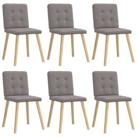 Sillas de comedor 6 unidades de tela gris taupe en Sillas de comedor | Comprar online en Foru.es