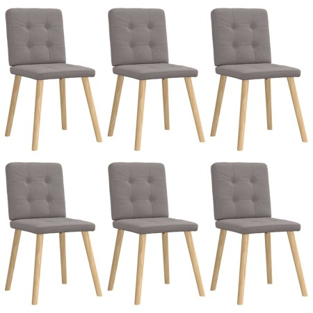 Sillas de comedor 6 unidades de tela gris taupe en Sillas de comedor | Comprar online en Foru.es