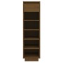 Mueble zapatero de madera maciza pino marrón miel 30x34x105 cm de vidaXL, Zapateros y organizadores de calzado - Ref: Foro24-...