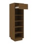 Mueble zapatero de madera maciza pino marrón miel 30x34x105 cm de vidaXL, Zapateros y organizadores de calzado - Ref: Foro24-...
