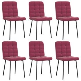 Sillas de comedor 6 unidades terciopelo rojo tinto en Sillas de comedor | Comprar online en Foru.es