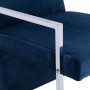 Sillón con patas cromadas de terciopelo azul en Sillones | Comprar online en Foru.es