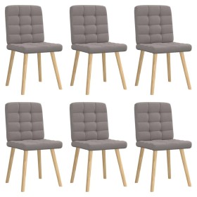 Sillas de comedor 6 unidades de tela gris taupe en Sillas de comedor | Comprar online en Foru.es