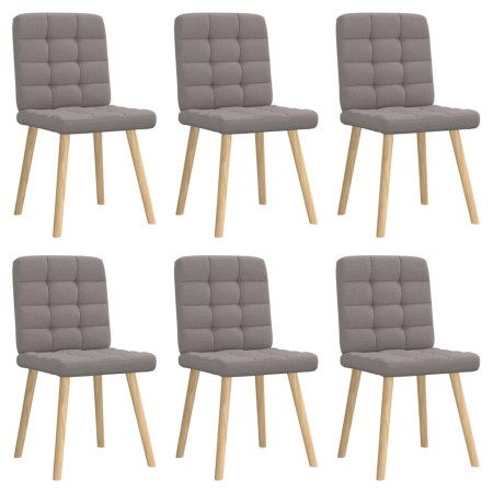 Sillas de comedor 6 unidades de tela gris taupe en Sillas de comedor | Comprar online en Foru.es