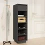 Mueble zapatero de madera maciza de pino gris 30x34x105 cm de vidaXL, Zapateros y organizadores de calzado - Ref: Foro24-8135...