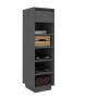 Mueble zapatero de madera maciza de pino gris 30x34x105 cm de vidaXL, Zapateros y organizadores de calzado - Ref: Foro24-8135...