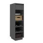 Mueble zapatero de madera maciza de pino gris 30x34x105 cm de vidaXL, Zapateros y organizadores de calzado - Ref: Foro24-8135...