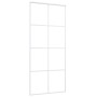 Puerta corredera ESG vidrio y aluminio blanca 90x205 cm de vidaXL, Puertas para el hogar - Ref: Foro24-151673, Precio: 200,88...