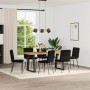 Silla de comedor 6 unidades terciopelo negro en Sillas de comedor | Comprar online en Foru.es