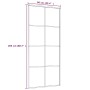 Puerta corredera ESG vidrio y aluminio blanca 90x205 cm de vidaXL, Puertas para el hogar - Ref: Foro24-151673, Precio: 200,88...