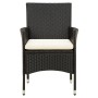 Juego de comedor de jardín 5 piezas con cojines ratán PE negro de vidaXL, Conjuntos de jardín - Ref: Foro24-3094843, Precio: ...