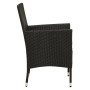 Juego de comedor de jardín 5 piezas con cojines ratán PE negro de vidaXL, Conjuntos de jardín - Ref: Foro24-3094843, Precio: ...