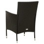 Juego de comedor de jardín 5 piezas con cojines ratán PE negro de vidaXL, Conjuntos de jardín - Ref: Foro24-3094843, Precio: ...