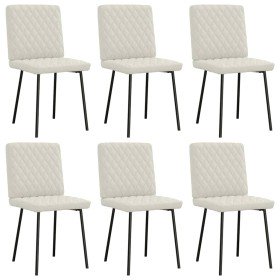 Sillas de comedor 6 unidades de terciopelo crema en Sillas de comedor | Comprar online en Foru.es