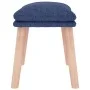 Reposapiés de tela azul 45x29,5x35 cm de vidaXL, Otomanas - Ref: Foro24-341428, Precio: 35,99 €, Descuento: %