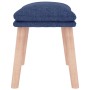 Reposapiés de tela azul 45x29,5x35 cm de vidaXL, Otomanas - Ref: Foro24-341428, Precio: 36,69 €, Descuento: %