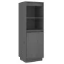 Aparador alto de madera maciza de pino gris 37x34x110 cm de vidaXL, Aparadores - Ref: Foro24-813517, Precio: 63,08 €, Descuen...