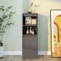 Aparador alto de madera maciza de pino gris 37x34x110 cm de vidaXL, Aparadores - Ref: Foro24-813517, Precio: 63,08 €, Descuen...