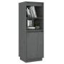 Aparador alto de madera maciza de pino gris 37x34x110 cm de vidaXL, Aparadores - Ref: Foro24-813517, Precio: 63,08 €, Descuen...