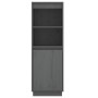 Aparador alto de madera maciza de pino gris 37x34x110 cm de vidaXL, Aparadores - Ref: Foro24-813517, Precio: 63,80 €, Descuen...