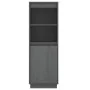 Aparador alto de madera maciza de pino gris 37x34x110 cm de vidaXL, Aparadores - Ref: Foro24-813517, Precio: 63,08 €, Descuen...