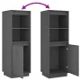 Aparador alto de madera maciza de pino gris 37x34x110 cm de vidaXL, Aparadores - Ref: Foro24-813517, Precio: 63,08 €, Descuen...