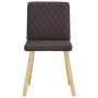 Sillas de comedor 6 unidades tela marrón oscuro en Sillas de comedor | Comprar online en Foru.es