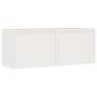 Armarios de pared 2 uds madera maciza pino blanco 45x30x35 cm de vidaXL, Estantes y estanterías - Ref: Foro24-813438, Precio:...
