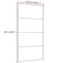Schiebetür aus ESG-Glas und weißem Aluminium, 102,5 x 205 cm von vidaXL, Türen für zu Hause - Ref: Foro24-151664, Preis: 172,...