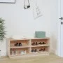 Armario zapatero de madera maciza de pino 110x34x45 cm de vidaXL, Zapateros y organizadores de calzado - Ref: Foro24-813540, ...