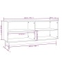 Armario zapatero de madera maciza de pino 110x34x45 cm de vidaXL, Zapateros y organizadores de calzado - Ref: Foro24-813540, ...
