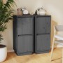 Aparador 2 uds madera maciza de pino gris 31,5x34x75 cm de vidaXL, Aparadores - Ref: Foro24-813385, Precio: 79,68 €, Descuent...