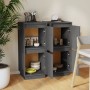 Aparador 2 uds madera maciza de pino gris 31,5x34x75 cm de vidaXL, Aparadores - Ref: Foro24-813385, Precio: 79,68 €, Descuent...
