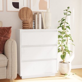 Aparador de madera maciza de pino blanco 60x34x75 cm de vidaXL, Aparadores - Ref: Foro24-813361, Precio: 90,00 €, Descuento: %